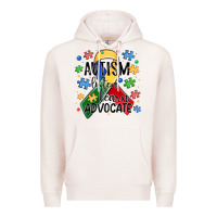 Pale Pink autism listen learn advocate Premium Hoodie - MaliasSmallBusiness