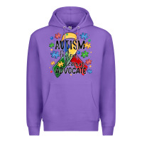 Purple autism listen learn advocate Premium Hoodie - MaliasSmallBusiness