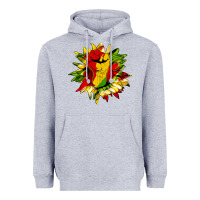 Heather Grey juneteenth sunflower Heavyweight Hoodie - HRA Design Shop