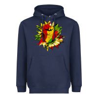 Navy juneteenth sunflower Heavyweight Hoodie - HRA Design Shop