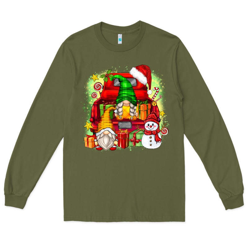 Christmas Gnome Truck Long Sleeve Tee by Zillion Design Studio | Teevron