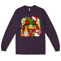 Plum christmas gnome truck Long Sleeve Tee - Zillion Design Studio