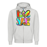 Dove Grey love pride Zipper Hoodie - Zillion Design Studio
