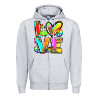 Heather Grey love pride Zipper Hoodie - Zillion Design Studio
