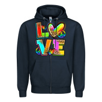 Navy love pride Zipper Hoodie - Zillion Design Studio
