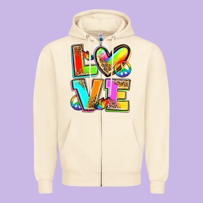 Love Pride Zipper Hoodie Designed By Zillion Design Studio