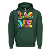 Sports Green love pride Zipper Hoodie - Zillion Design Studio
