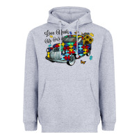 Heather Grey love needs no words Heavyweight Hoodie - CowhideDigitalArt