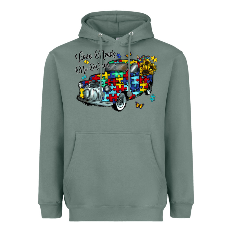 Love Needs No Words Heavyweight Hoodie by CowhideDigitalArt | Teevron