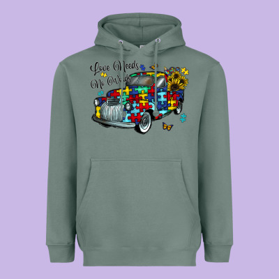 Love Needs No Words Heavyweight Hoodie Designed By Cowhidedigitalart