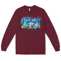 Burgundy snowman gnome Long Sleeve Tee - Zillion Design Studio