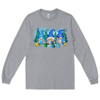 Heather Grey snowman gnome Long Sleeve Tee - Zillion Design Studio
