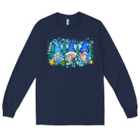 Navy snowman gnome Long Sleeve Tee - Zillion Design Studio