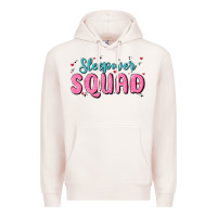 Pale Pink sleepover squad Premium Hoodie - MaliasSmallBusiness