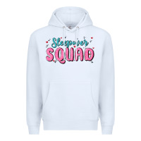White sleepover squad Premium Hoodie - MaliasSmallBusiness