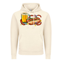 Vintage Artic hot dog and beer with stars and usa flags Vintage Hoodie - AdoDesignShop