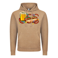 Vintage Coffee hot dog and beer with stars and usa flags Vintage Hoodie - AdoDesignShop