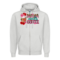 Dove Grey mama needs coffee mothers day Zipper Hoodie - texasbilliewilder