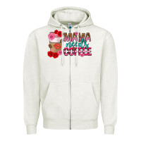 Oatmeal Heather mama needs coffee mothers day Zipper Hoodie - texasbilliewilder