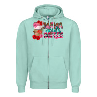 Seafoam mama needs coffee mothers day Zipper Hoodie - texasbilliewilder