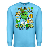 Ocean Blue i teach the cutest clovers in the patch Premium Sweatshirt - Artiststas