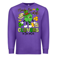 Purple i teach the cutest clovers in the patch Premium Sweatshirt - Artiststas
