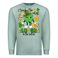 Seafoam i teach the cutest clovers in the patch Premium Sweatshirt - Artiststas