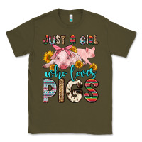 Army Green just a girl who loves pigs Classic Tee - Zillion Design Studio