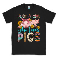 Black just a girl who loves pigs Classic Tee - Zillion Design Studio