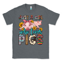 Charcoal Heather just a girl who loves pigs Classic Tee - Zillion Design Studio