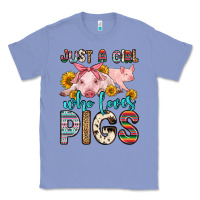 Colony Blue just a girl who loves pigs Classic Tee - Zillion Design Studio