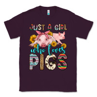 Plum just a girl who loves pigs Classic Tee - Zillion Design Studio