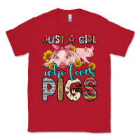 Red just a girl who loves pigs Classic Tee - Zillion Design Studio