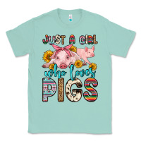 Seafoam just a girl who loves pigs Classic Tee - Zillion Design Studio