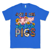 True Royal just a girl who loves pigs Classic Tee - Zillion Design Studio