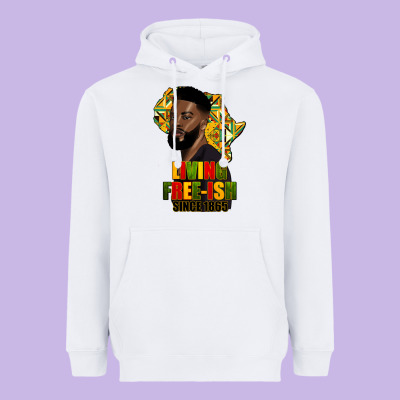 Juneteenth Living Freeish Since 1865 Heavyweight Hoodie Designed By Hra Design Shop