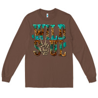 Chestnut wild soul with skeleton hand Long Sleeve Tee - texasbilliewilder