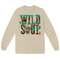 Mushroom wild soul with skeleton hand Long Sleeve Tee - texasbilliewilder