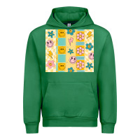Emerald retro daisy Urban Hoodie - MaliasSmallBusiness