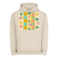 Pigment French Oak retro daisy Urban Hoodie - MaliasSmallBusiness