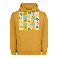 Pigment Peanut Butter retro daisy Urban Hoodie - MaliasSmallBusiness