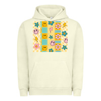 Pigment Pistachio retro daisy Urban Hoodie - MaliasSmallBusiness
