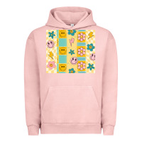 Pigment Salmon retro daisy Urban Hoodie - MaliasSmallBusiness