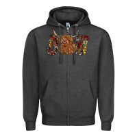 Charcoal Heather joy highland cow Zipper Hoodie - RanaPortraitStore