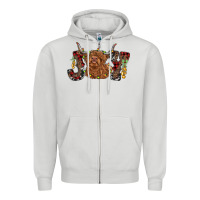 Dove Grey joy highland cow Zipper Hoodie - RanaPortraitStore
