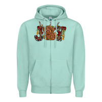Seafoam joy highland cow Zipper Hoodie - RanaPortraitStore