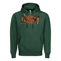 Sports Green joy highland cow Zipper Hoodie - RanaPortraitStore