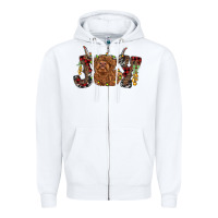 White joy highland cow Zipper Hoodie - RanaPortraitStore