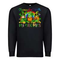 Black shamrockin with my gnomies Premium Sweatshirt - Artiststas