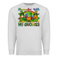 Dove Grey shamrockin with my gnomies Premium Sweatshirt - Artiststas